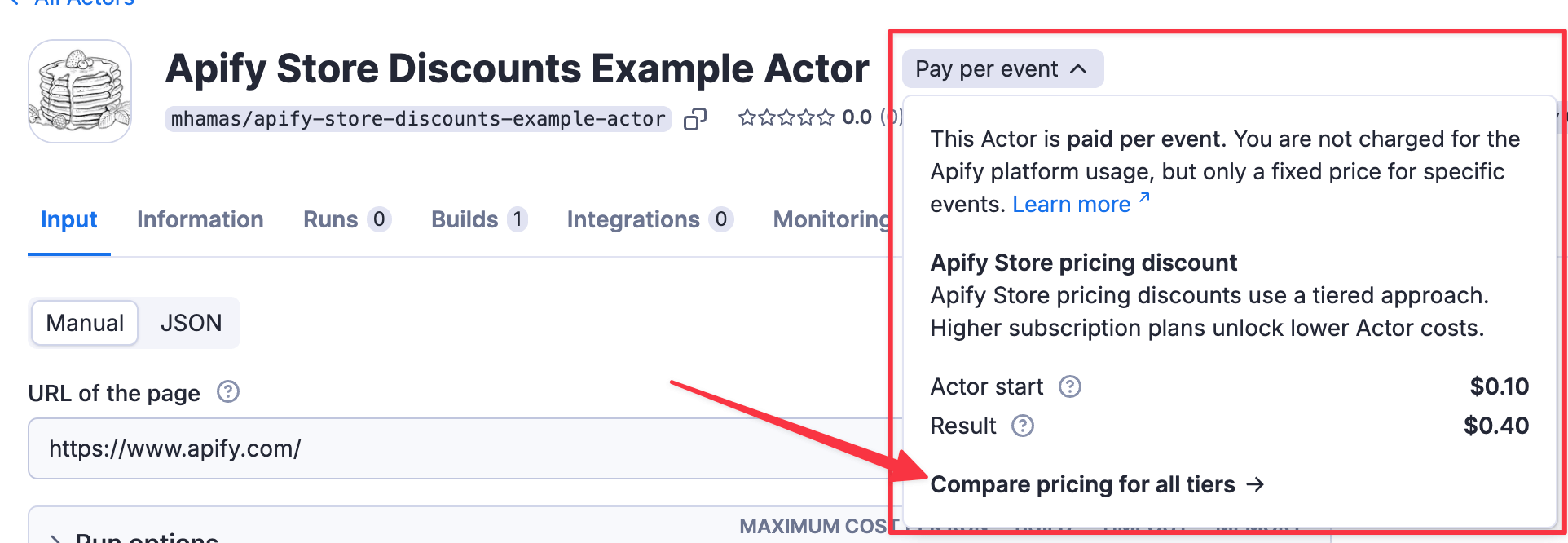Apify Store discounts